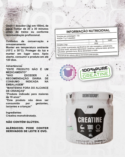 CREATINE 100% PURE BORNTODISRUPT