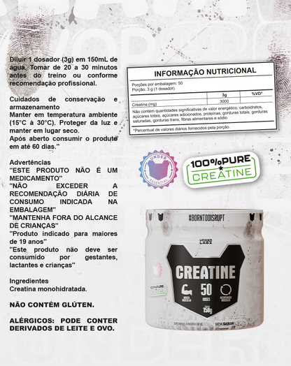 CREATINE 100% PURE BORNTODISRUPT