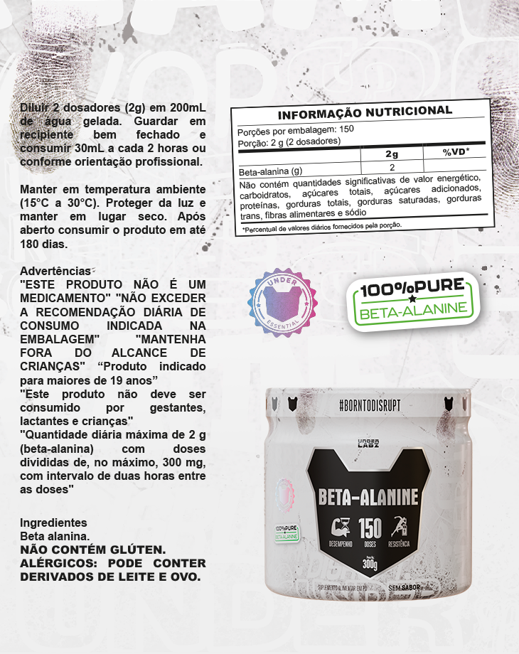 BETA ALANINE BORNTODISRUPT 300G
