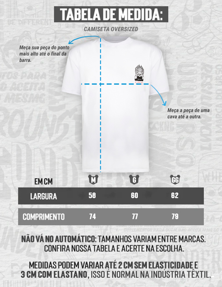 CAMISETA MASCULINA OVERSIZED DIMETHYLEX BRANCO