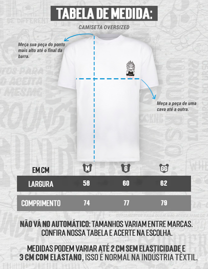 CAMISETA MASCULINA OVERSIZED DIMETHYLEX BRANCO