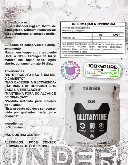 GLUTAMINA 100% PURE BORNTODISRUPT 300G